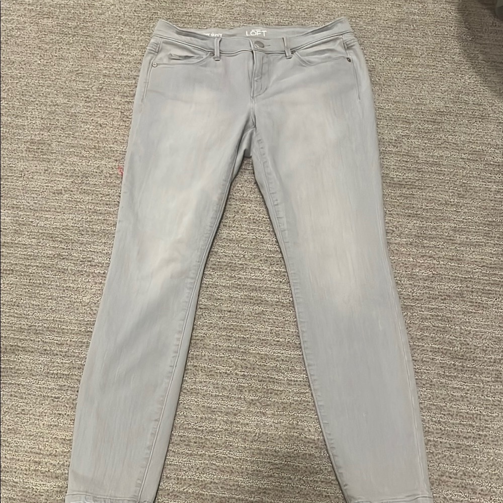 LOFT Gray Skinny Jeans with Contemporary Fit